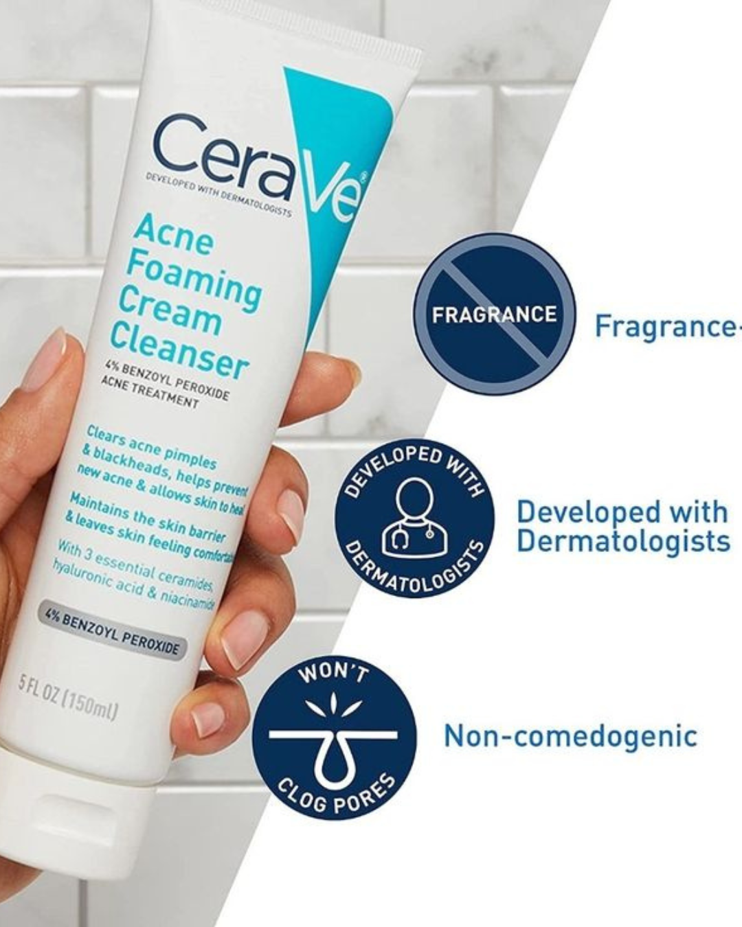 CeraVe Acne Foaming Cream Cleanser