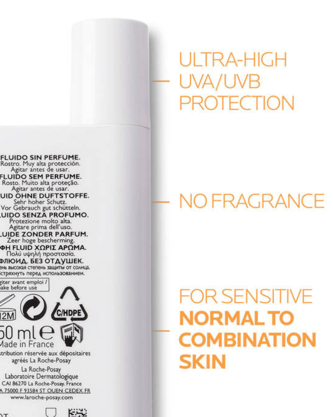 La Roche Posay Anthelios UVMune 400 Invisible Fluid Spf50+ Sun Cream For Sensitive Skin 50ml