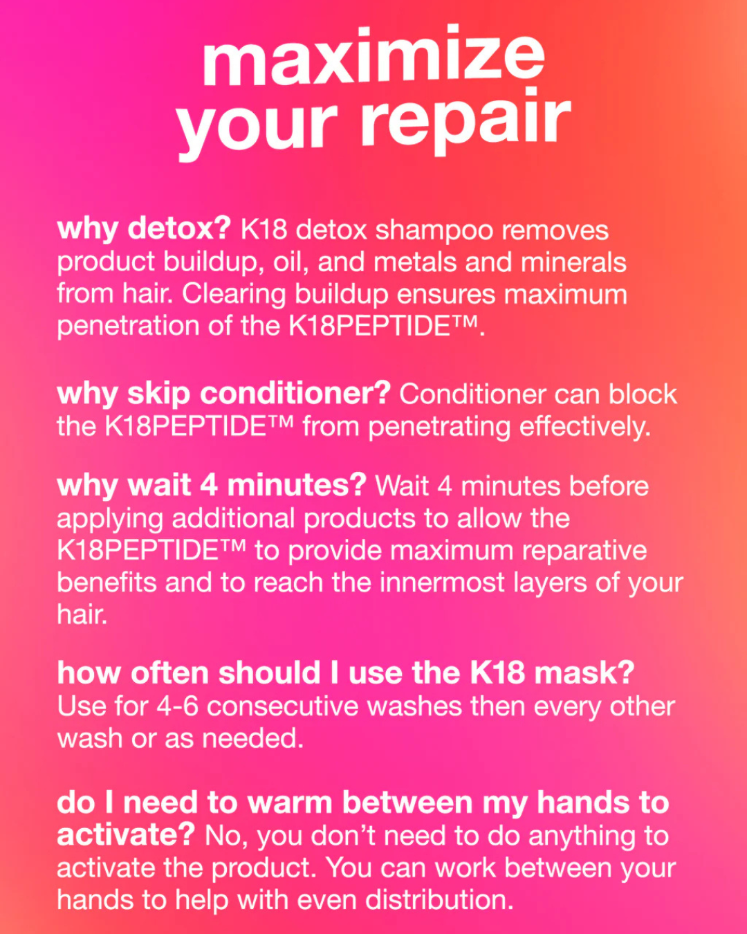 K18 Leave In Molecular Repair Hair Mask