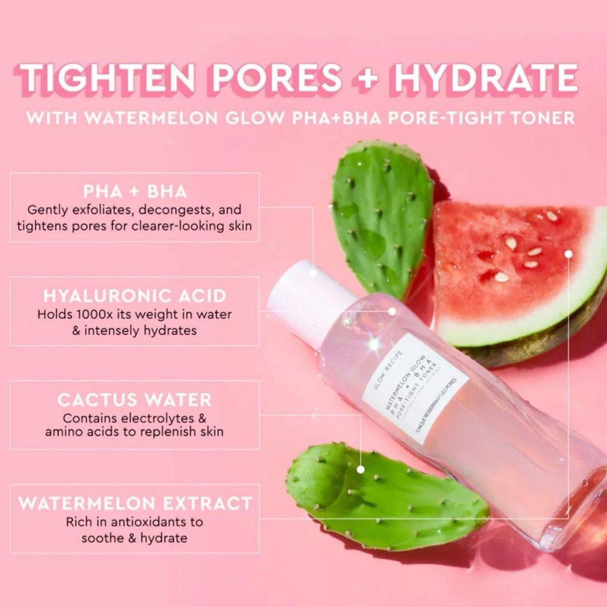 GLOW RECIPE Watermelon Glow PHA+BHA Pore-Tight Toner