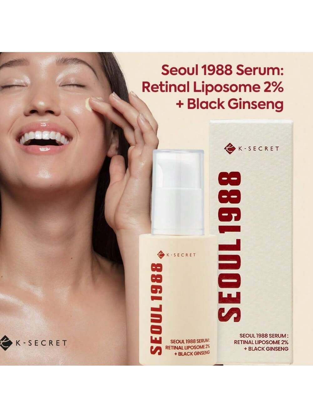 K-SECRET SEOUL 1988 RETINAL LIPOSOME 2% + BLACK GINSENG SERUM.