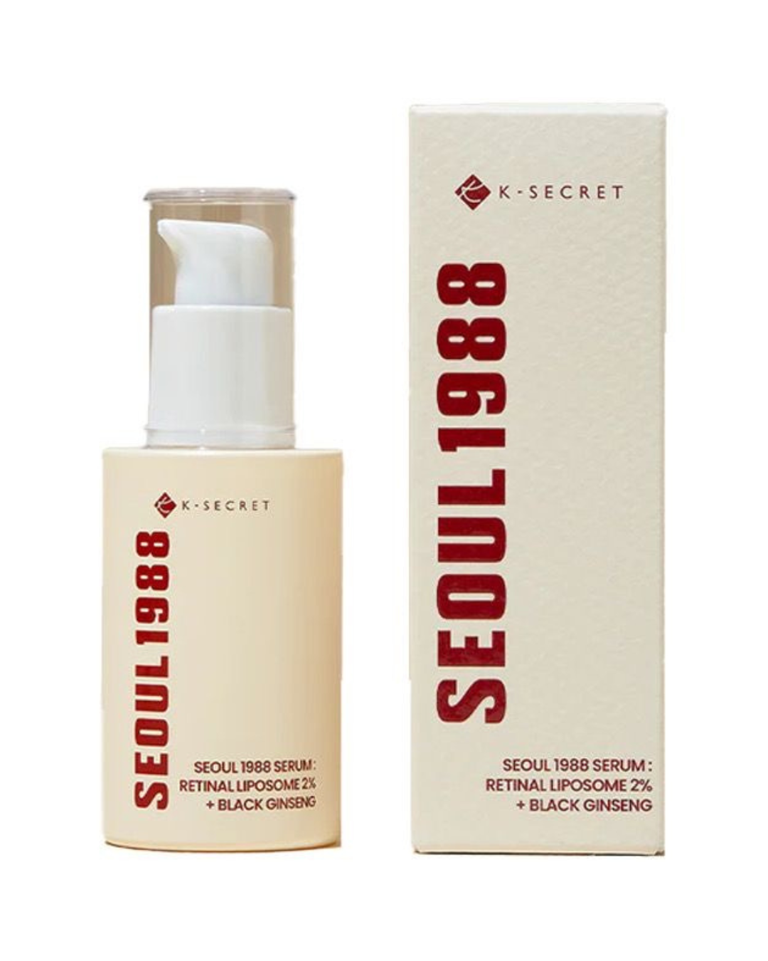 K-SECRET SEOUL 1988 RETINAL LIPOSOME 2% + BLACK GINSENG SERUM.